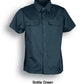 Bocini Cotton Drill Work Shirt-Short Sleeves-(WS0679)