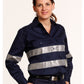 Winning Spirit Womens Cotton Drill Work Shirt With 3m Tapes-(WT08HV)