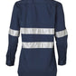 Winning Spirit Womens Cotton Drill Work Shirt With 3m Tapes-(WT08HV)