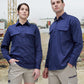 Winning Spirit Unisex Cool Breeze Closed Front LS Work Shirt (WT12)