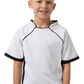 Be Seen-Be Seen Kids T-shirt With Pique Knit-White-Black / 6-Uniform Wholesalers - 13