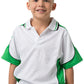 Be Seen-Be Seen Kids Polo Shirt With Striped Collar 5th( 12 White Color )-White-Emerald-Black / 6-Uniform Wholesalers - 3