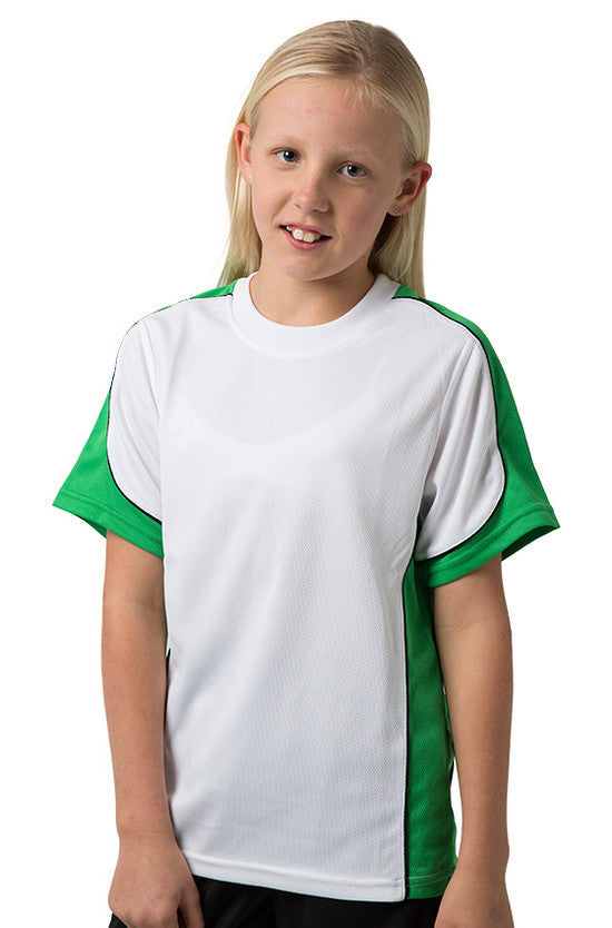 Be Seen-Be Seen Kids Short Sleeve T-shirt-White-Emerald-Black / 6-Uniform Wholesalers - 14