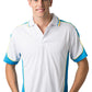 Be Seen-Be Seen Men's Polo Shirt With Striped Collar 7th( 12 Color All White )-White-Hawaiian Blue-Yellow / XS-Uniform Wholesalers - 6