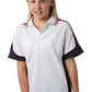 Be Seen-Be Seen Kids Polo Shirt With Striped Collar 5th( 12 White Color )-White-Navy-Red / 6-Uniform Wholesalers - 8