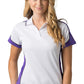 Be Seen-Be Seen Ladies Polo Shirt With Striped Collar 2nd( 7 Color )-White-Purple-Black / 8-Uniform Wholesalers - 6
