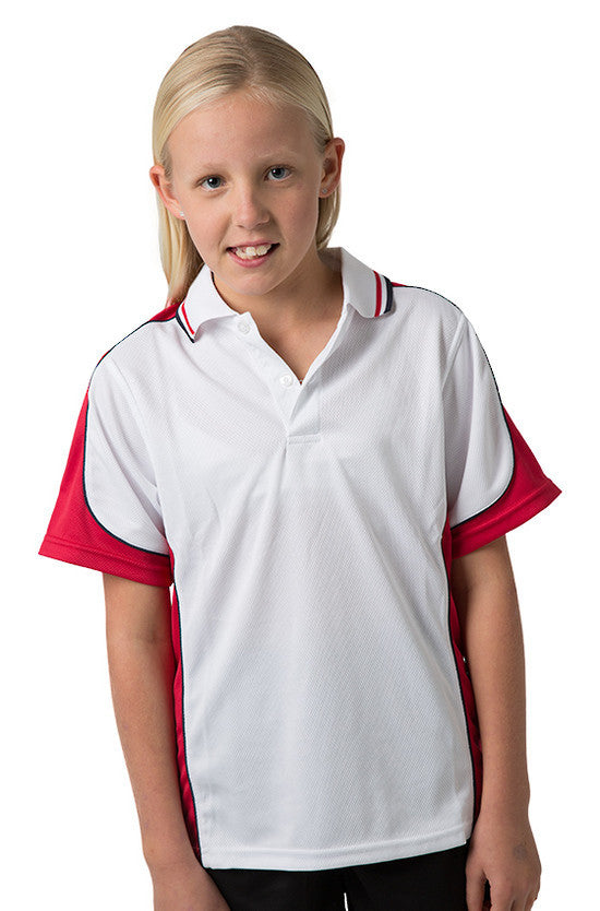 Be Seen-Be Seen Kids Polo Shirt With Striped Collar 5th( 12 White Color )-White-Red-Navy / 6-Uniform Wholesalers - 10
