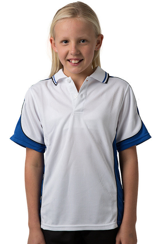 Be Seen-Be Seen Kids Polo Shirt With Striped Collar 5th( 12 White Color )-White-Royal-Black / 6-Uniform Wholesalers - 11
