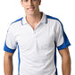 Be Seen-Be Seen Men's Polo Shirt With Striped Collar 7th( 12 Color All White )-White-Royal-Black / XS-Uniform Wholesalers - 11