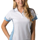 Be Seen-Be Seen Ladies Polo Shirt With Striped Collar 2nd( 7 Color )-White-Sky-Navy / 8-Uniform Wholesalers - 7