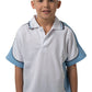 Be Seen-Be Seen Kids Polo Shirt With Striped Collar 5th( 12 White Color )-White-Sky-Navy / 6-Uniform Wholesalers - 12