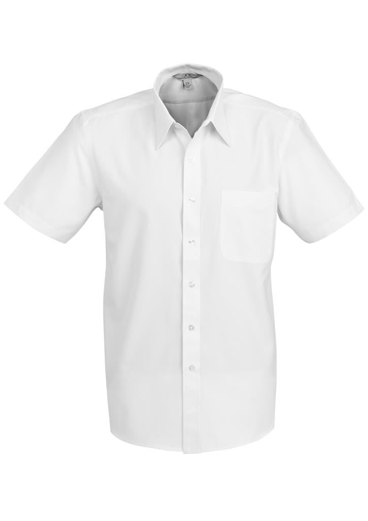 Biz Collection-Biz Collection Mens Ambassador Short Sleeve Shirt-White / S-Uniform Wholesalers - 5