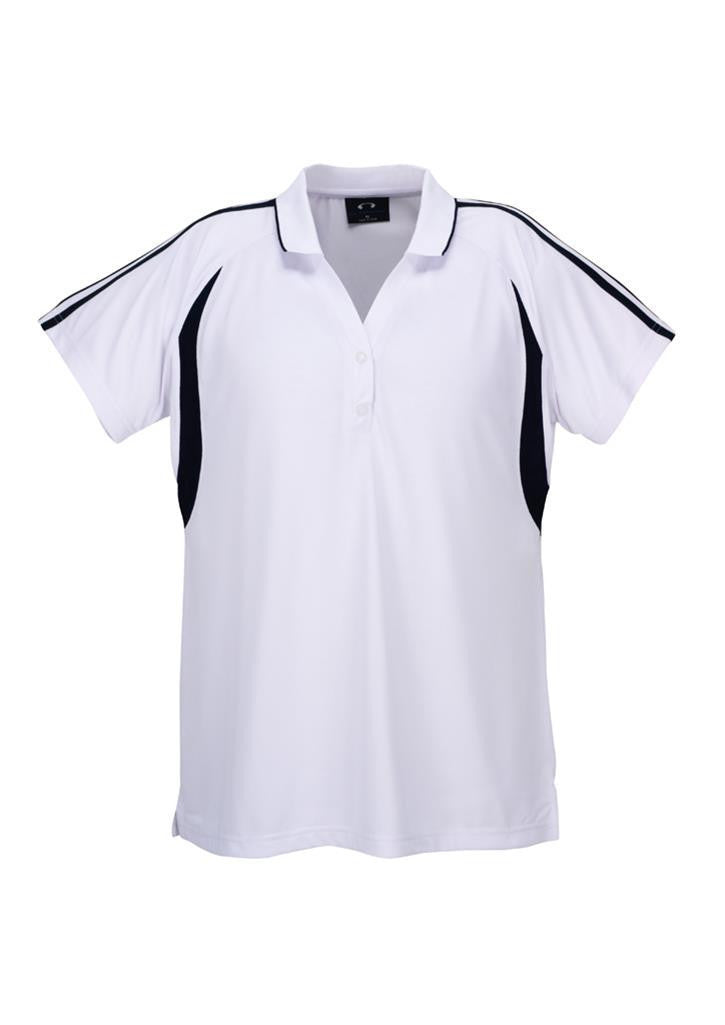 Biz Collection-Biz Collection Ladies Flash Polo 2nd (6 Colour )-White / Black / 8-Uniform Wholesalers - 7