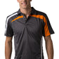 Be Seen-Be Seen Adults Polo Shirt With Contrast Side And Shoulder Panel-Charcoal-White-Orange / S-Uniform Wholesalers - 5