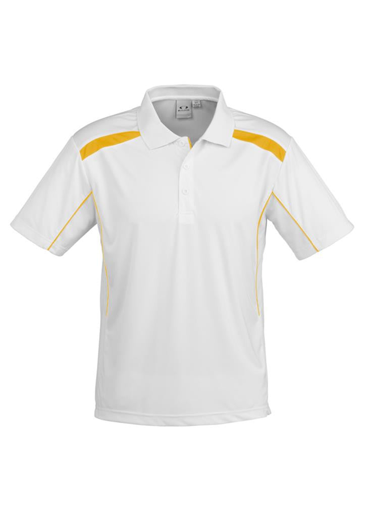 Biz Collection-Biz Collection Mens United Short Sleeve Polo 2nd  ( 10 Colour )-White / Gold / Small-Uniform Wholesalers - 8