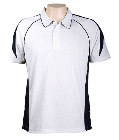 Australian Spirit-Aus Spirt Olympikool Mens Polo 1st ( 10 Colour )-White / Navy / S-Uniform Wholesalers - 2