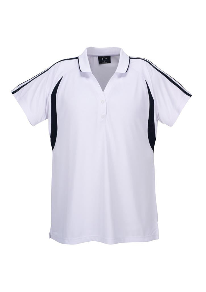 Biz Collection-Biz Collection Ladies Flash Polo 2nd (6 Colour )-White / Navy / 22-Uniform Wholesalers - 1