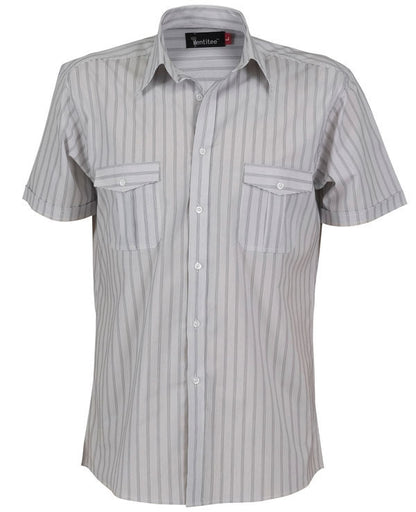 identitee-Identitee Mens Cassidy Short Sleeve(New Style)-White/Steel Grey / S-Uniform Wholesalers - 2