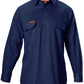 Hard Yakka-Hard Yakka Cotton Drill Closed Front Shirt Long Sleeve-Navy / S-Uniform Wholesalers - 4