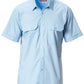 Hard Yakka-Hard Yakka Permanent Press Poly Cotton Shirt Short Sleeve-Blue Medit / XS-Uniform Wholesalers - 1