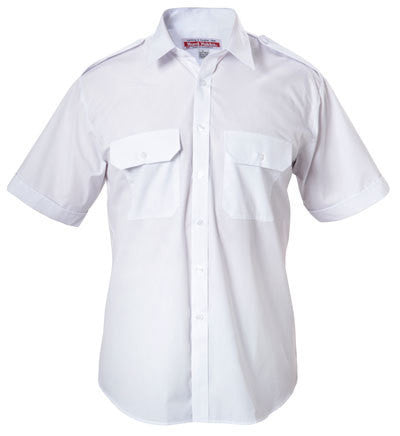 Hard Yakka-Hard Yakka Permanent Press Poly Cotton Shirt With Epaulettes Short Sleeve-White / XS-Uniform Wholesalers - 2