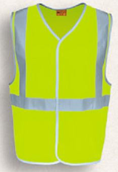 Bocini Hi-Vis Vest with X Patten Reflective Tape-(SJ0323)