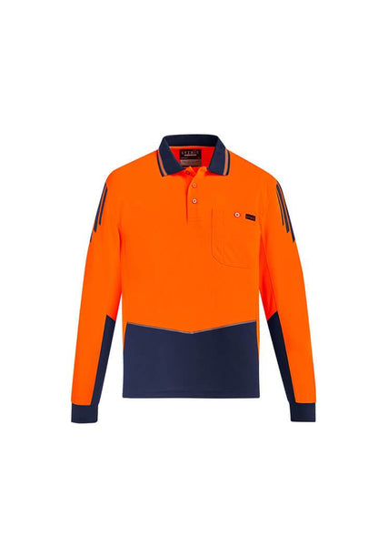 Syzmik Mens Hi Vis Flux L/S Polo (ZH310)