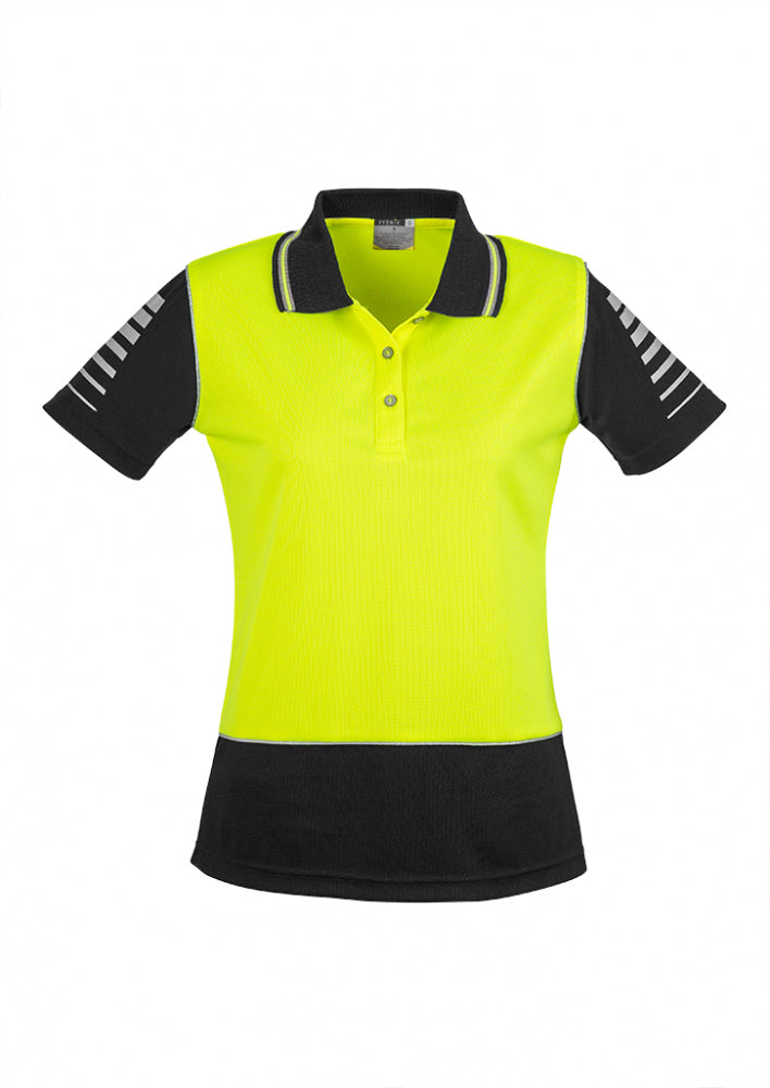 Syzmik-Syzmik Womens Day Only Zone Polo-Yellow/Black / 8-Uniform Wholesalers - 5