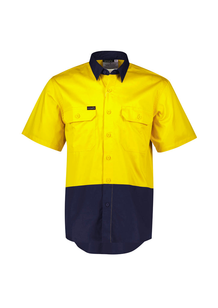 Syzmik Mens Hi Vis Short Sleeve Shirt ZW115