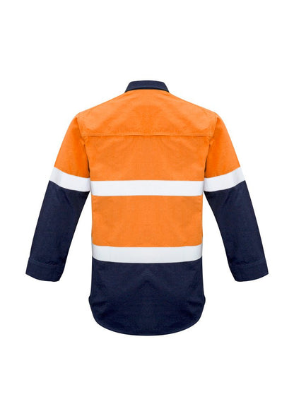 Syzmik Mens FR Closed Front Hooped Taped Spliced Shirt (ZW133)