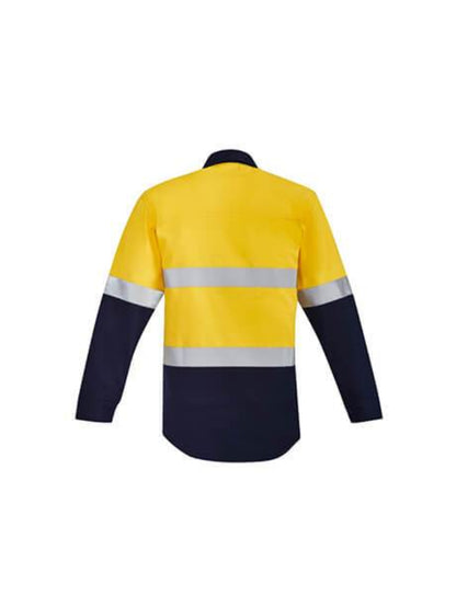 Syzmik Mens Orange Flame Hrc 2 Hoop Taped Open Front Spliced Shirt (ZW140)