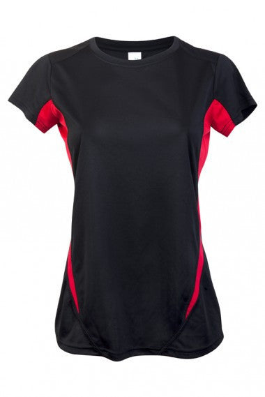 Ramo-Ramo Ladies Accelerator Cool-Dry T-shirt	(new)-Charcoal/Orange / 8-Uniform Wholesalers - 10