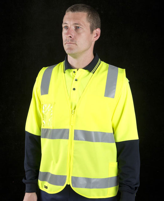 JB's Wear-JB'S HI VIS (D+N) Zip Safety Vest--Uniform Wholesalers - 1