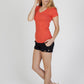 Ramo-Ramo Ladies Marl V-neck T-shirt (new)--Uniform Wholesalers - 1
