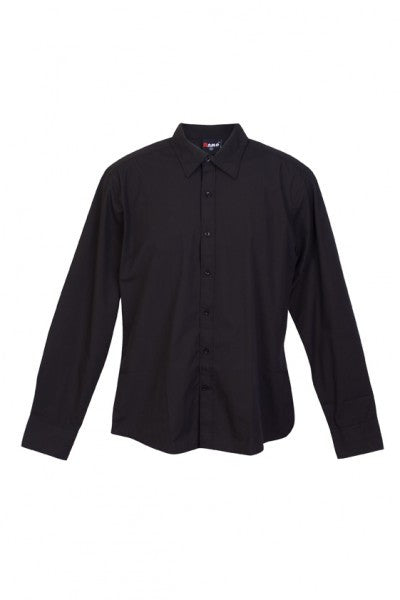 Ramo-Ramo Mens Long Sleeve Shirts-Black / S-Uniform Wholesalers - 3