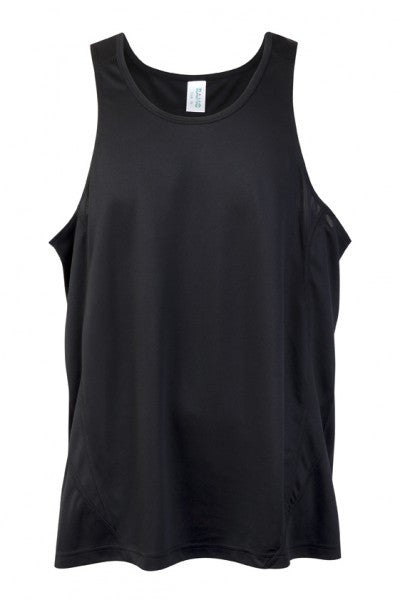 Ramo-Ramo Mens Accelerator Cool Dry Singlet	(new)-Black / S-Uniform Wholesalers - 2