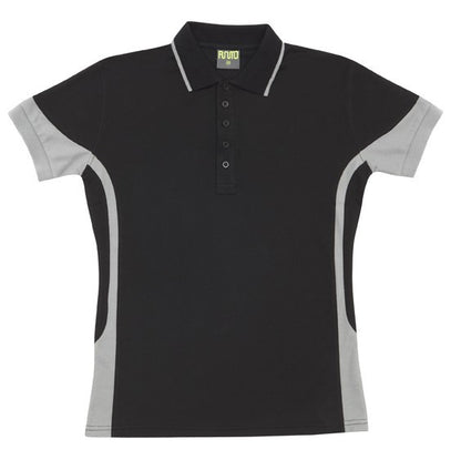 Ramo-Ramo Mens Contrast Polo-Black/Grey / S-Uniform Wholesalers - 2