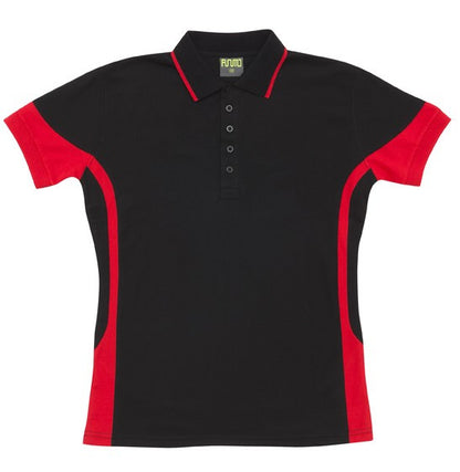 Ramo-Ramo Mens Contrast Polo-Black/Red / S-Uniform Wholesalers - 3