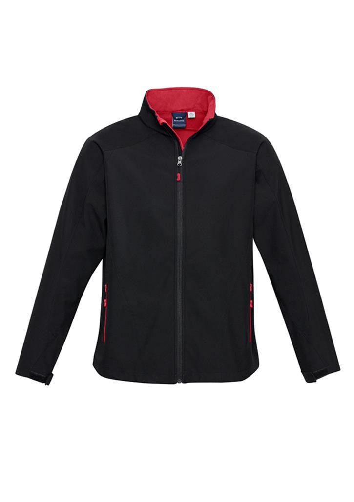 Biz Collection-Biz Collection  Kids Geneva Softshell Jacket-Black/Red / 6-Uniform Wholesalers - 3