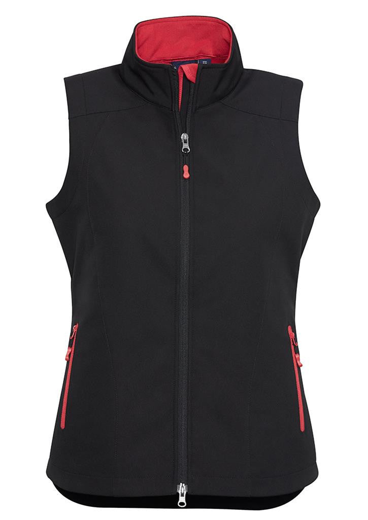 Biz Collection-Biz Collection Ladies Geneva Vest-Black/Red / S-Uniform Wholesalers - 5