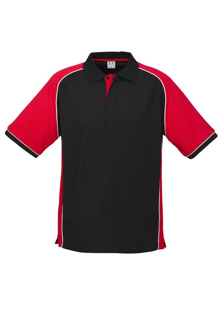 Biz Collection-Biz Collection Mens Nitro Polo-Black / Red / White / S-Uniform Wholesalers - 5