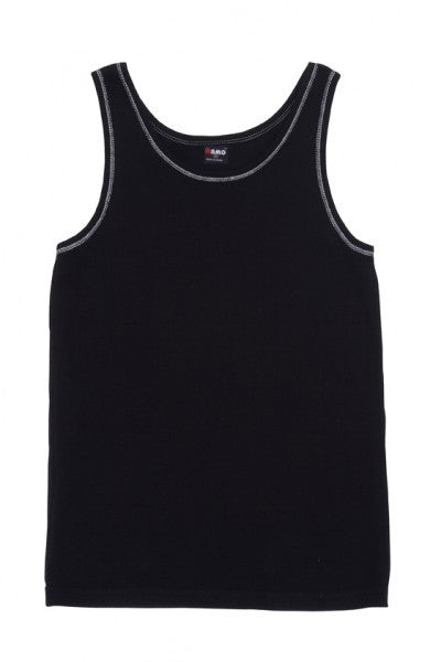 Mens Rib Singlet White