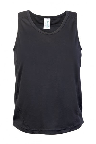 Ramo-Ramo Kids Accelerator Cool-Dry Singlet	(new)-Black/Black / 4-Uniform Wholesalers - 2