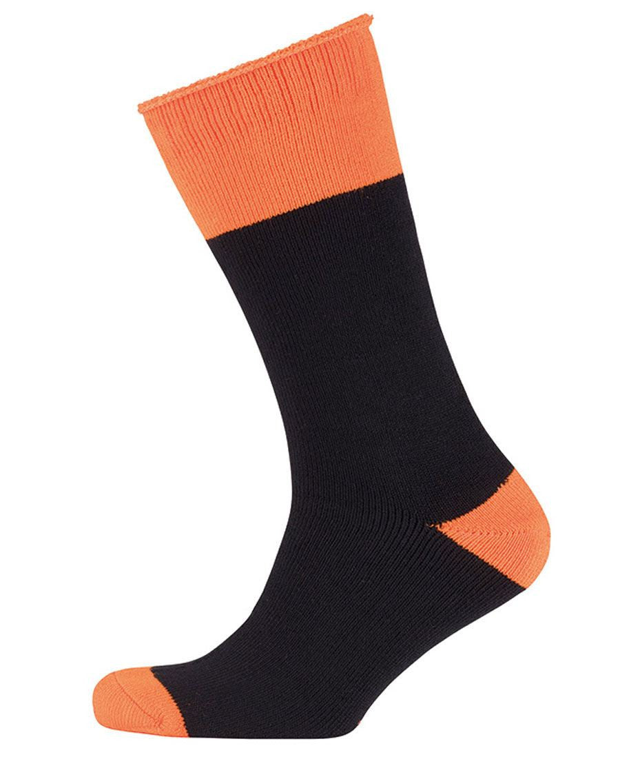 JB's Wear-JB's Ultra Thick Bamboo Work Sock-King / BLACK/ORANGE-Uniform Wholesalers - 2