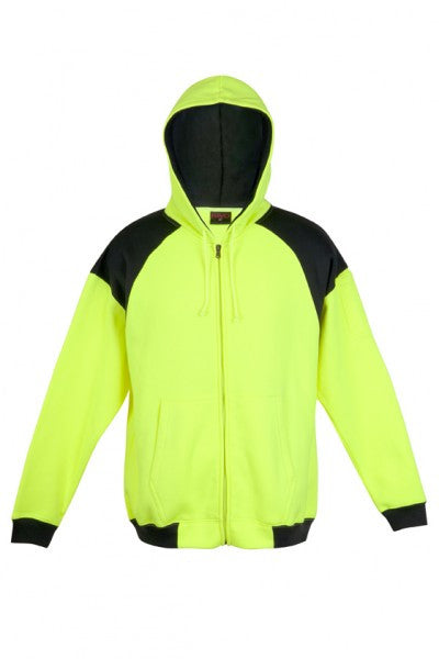 Ramo-Ramo Mens' Contrast  Fleece Zip Hoodie-Yellow/Navy / S-Uniform Wholesalers - 3