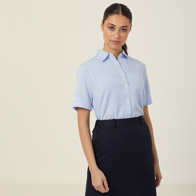 NNT Uniforms Poly Print Balance Stripe S/S Sction Back Shirt(CAT4AB)