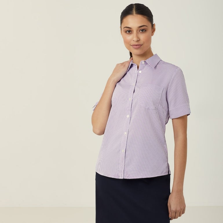 NNT Uniforms Poly Print Balance Stripe S/S Sction Back Shirt(CAT4AB)