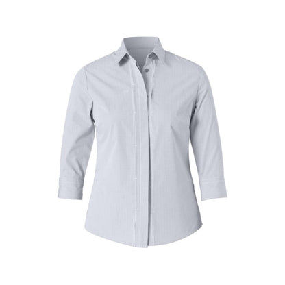 NNT Uniforms Gingham  3/4 Sleeve Tuck Shirt(CAT4L8)