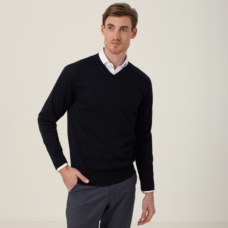 NNT Uniforms Pure Wool V-Neck Sweater(CATE2B) – Uniform Wholesalers