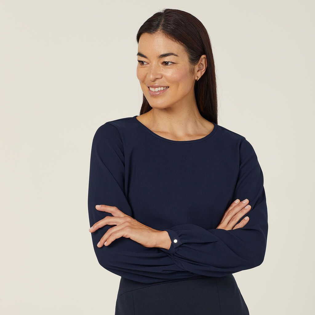 NNT-Uniforms-Long-Sleeve-Blouse-Heavy-Georgette